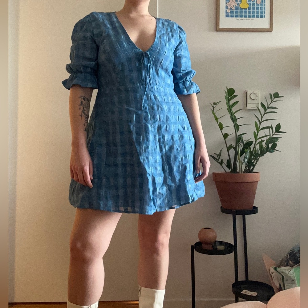Park and Fifth gingham fit and flare dress
